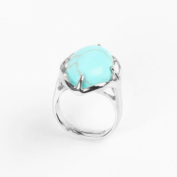 Bague " Liberté" en Turquoise claire