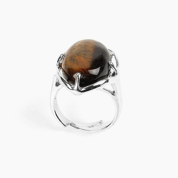 Bague "Chaleur" en Oeil de Tigre