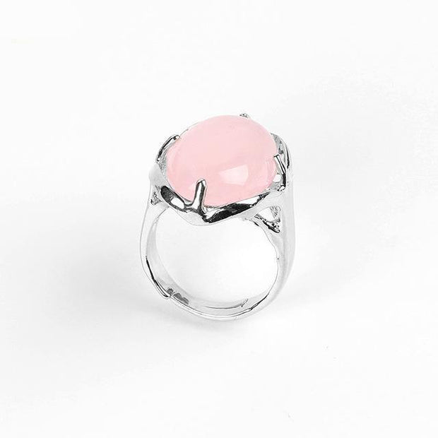 Bague "Emotions" en Quartz Rose