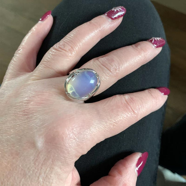 Bague "Libération" en Opaline