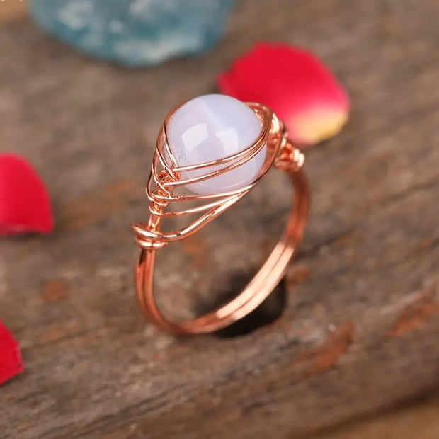 Bague "Perception" en pierres naturelles