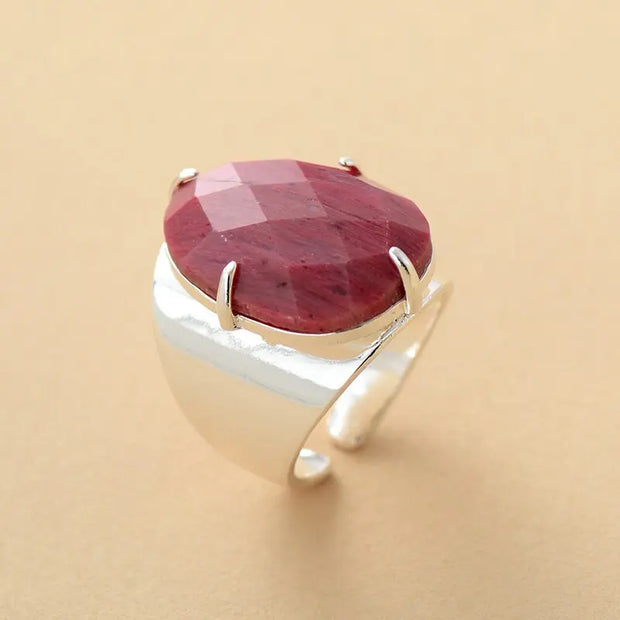 Bague "Réconciliation" en Rhodonite