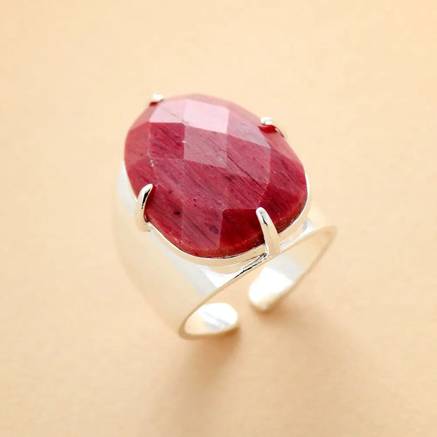 Bague "Réconciliation" en Rhodonite