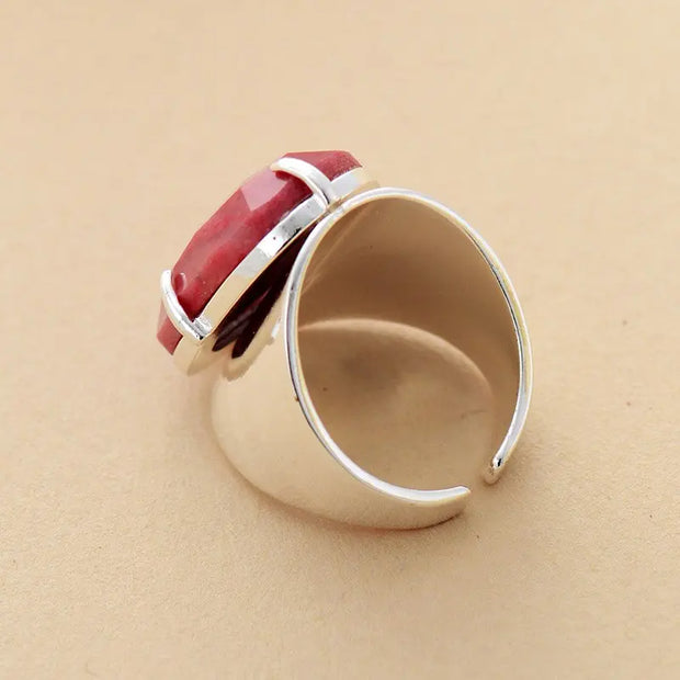 Bague "Réconciliation" en Rhodonite
