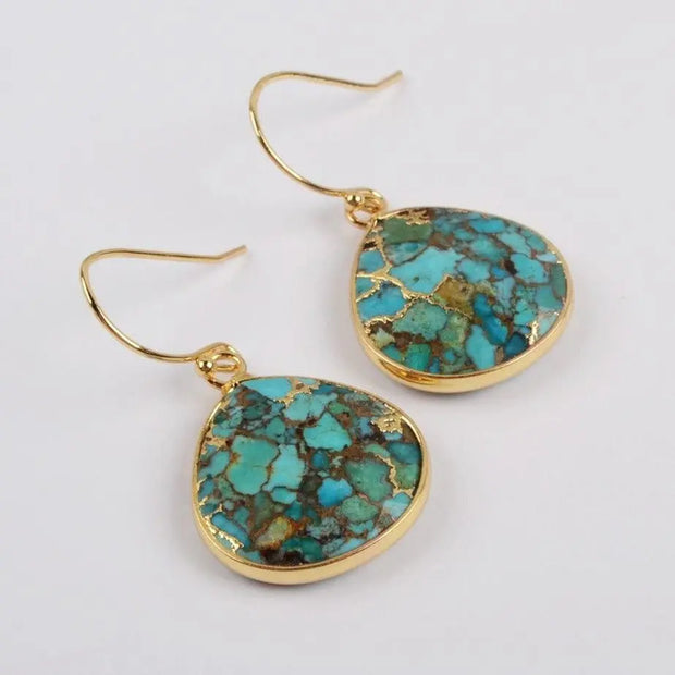 Boucles d'oreilles "Calläis" en Turquoise