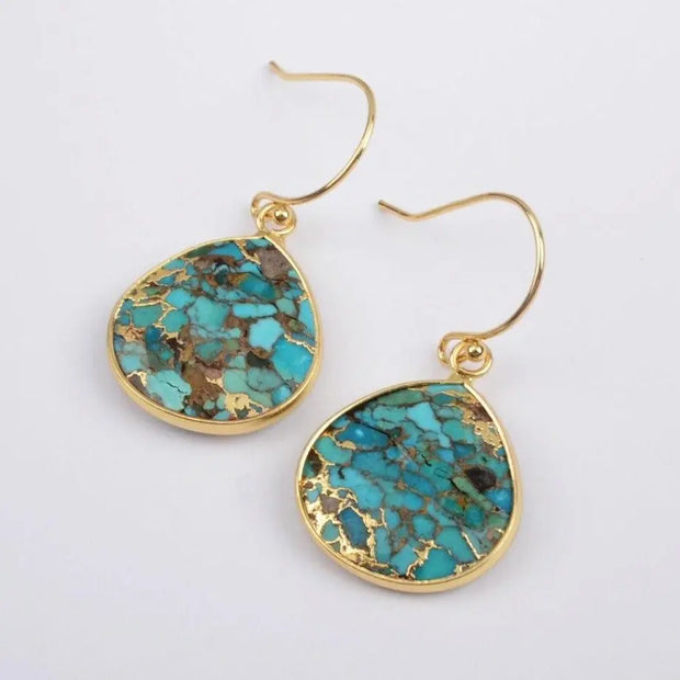 Boucles d'oreilles "Calläis" en Turquoise