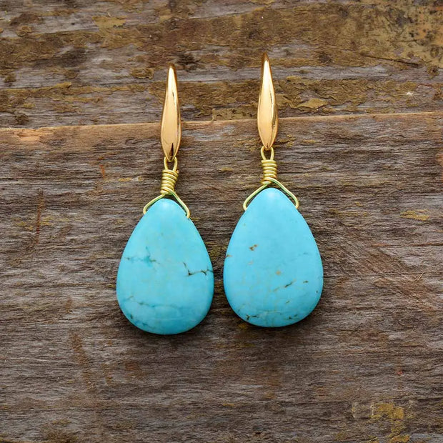 Boucles d'oreilles "Compassion" en Turquoise