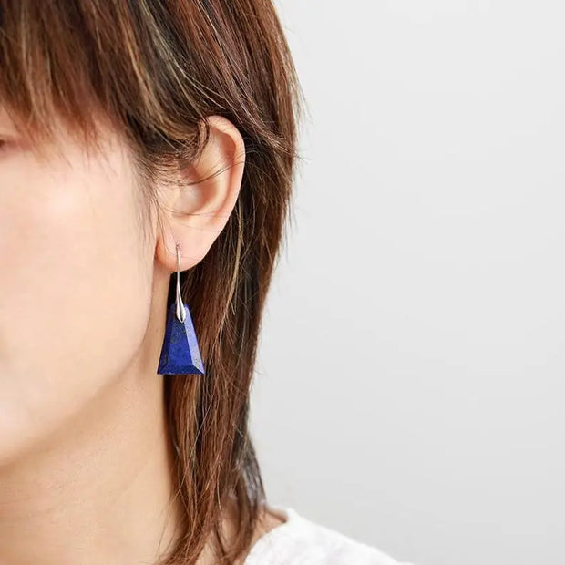 Boucles d'oreilles "Courage" en Lapis-lazuli