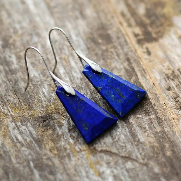 Boucles d'oreilles "Courage" en Lapis-lazuli