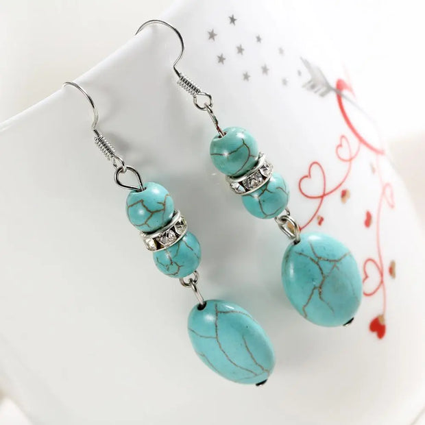 Boucles d'oreilles "Courage" en Turquoise