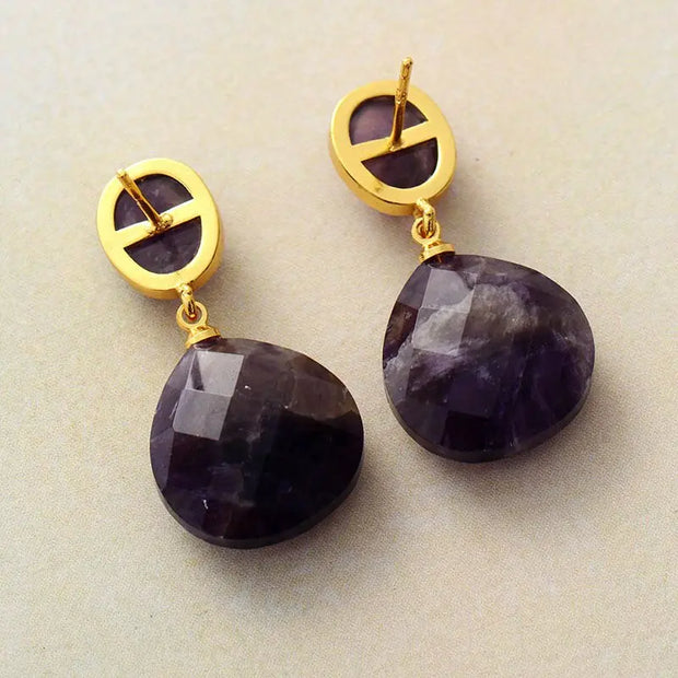 Boucles d'oreilles "Dionysos" en Améthyste