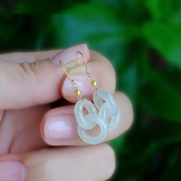 Boucles d'oreilles "Eole" en Jade