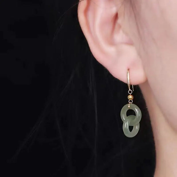Boucles d'oreilles "Eole" en Jade