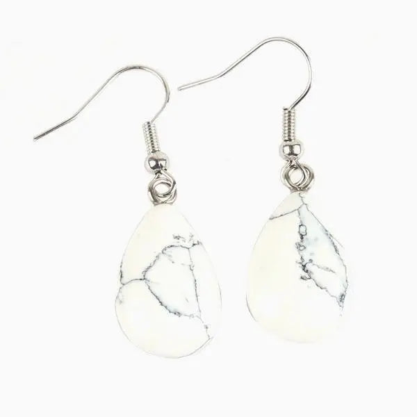 Boucles d'oreilles "Equilibre" en Howlite