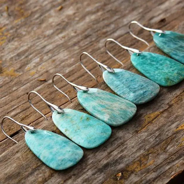 Boucles d'oreilles "Estsanatlehi" en Amazonite