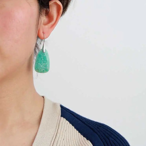 Boucles d'oreilles "Estsanatlehi" en Amazonite