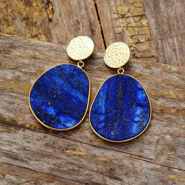 Boucles d'oreilles "Force de vie" en Lapis-lazuli