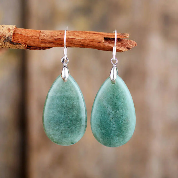 Boucles d'oreilles "Fraîcheur" en Aventurine