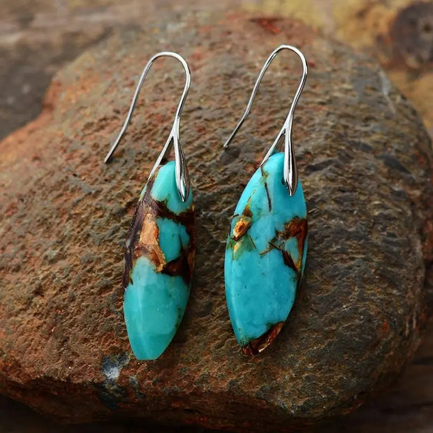 Boucles d'oreilles "Générosité" en Turquoise