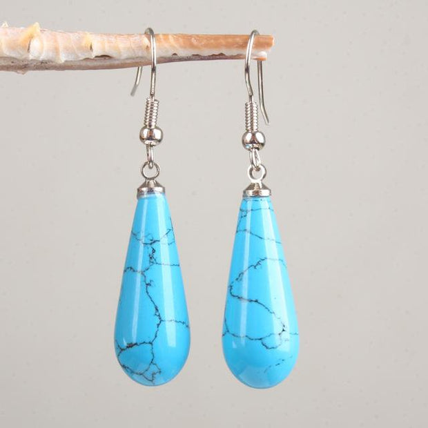Boucles d'oreilles "Gouttes d'eau" en Turquoise