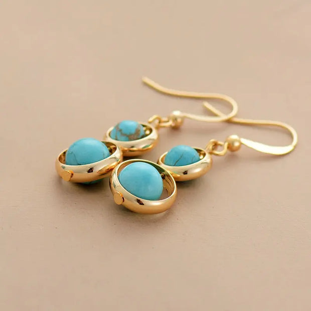 Boucles d'oreilles "Guérisseur" en Turquoise