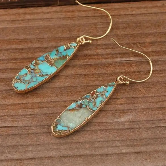 Boucles d'oreilles "Immunité" en Turquoise