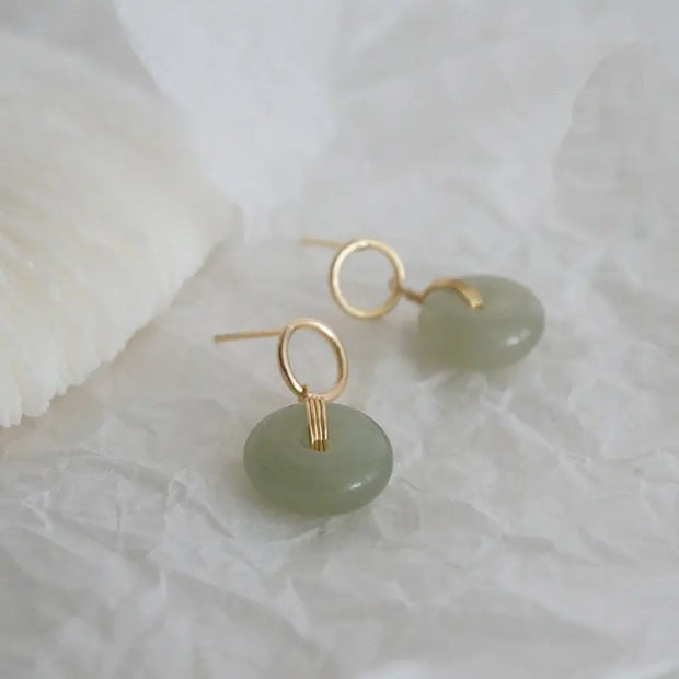 Boucles d'oreilles "Légèreté" en Jade