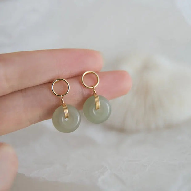 Boucles d'oreilles "Légèreté" en Jade