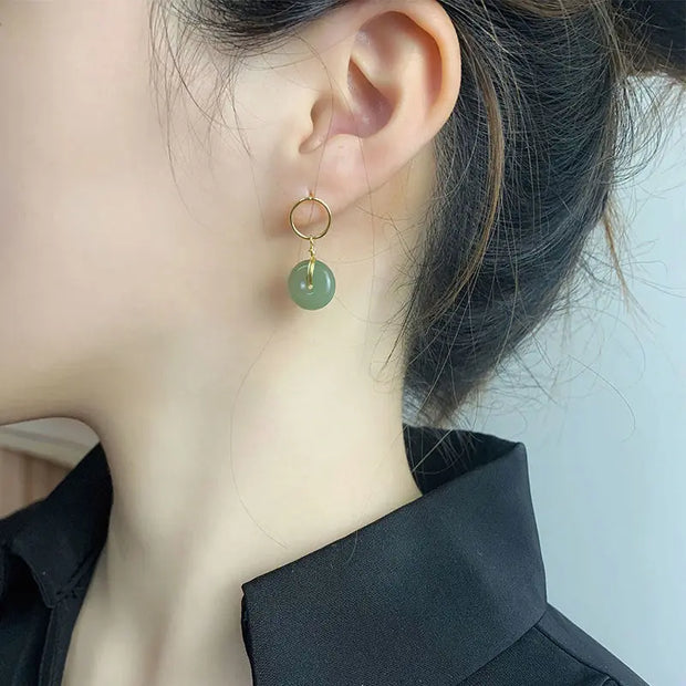 Boucles d'oreilles "Légèreté" en Jade