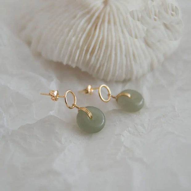 Boucles d'oreilles "Légèreté" en Jade