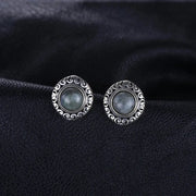 Boucles d'oreilles "Lumineuse" en Labradorite et Argent 925
