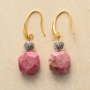 Boucles d'oreilles "Mémoire" en Rhodonite