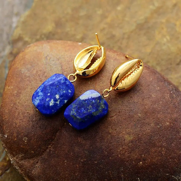 Boucles d'oreilles "Noblesse" en Lapis-lazuli