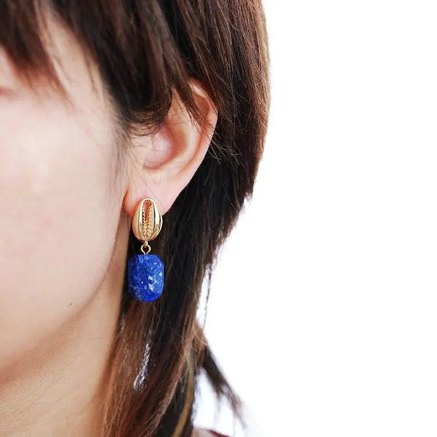 Boucles d'oreilles "Noblesse" en Lapis-lazuli