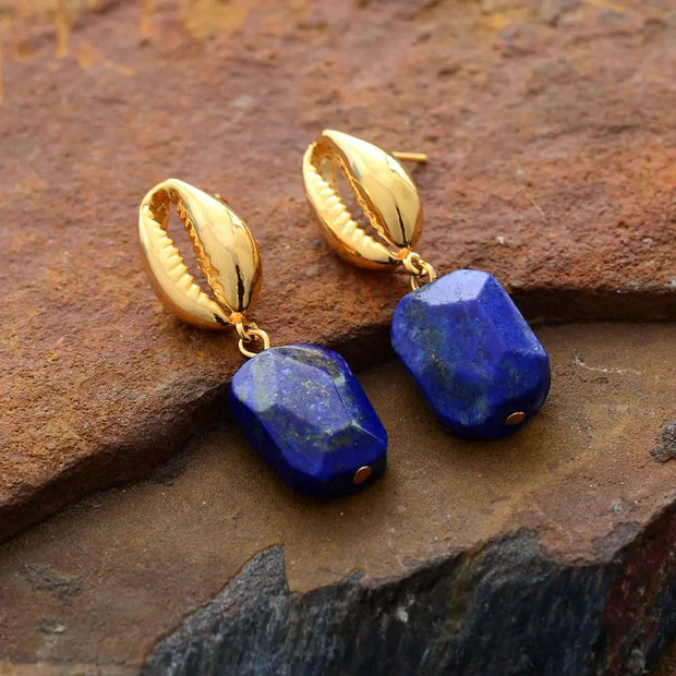 Boucles d'oreilles "Noblesse" en Lapis-lazuli