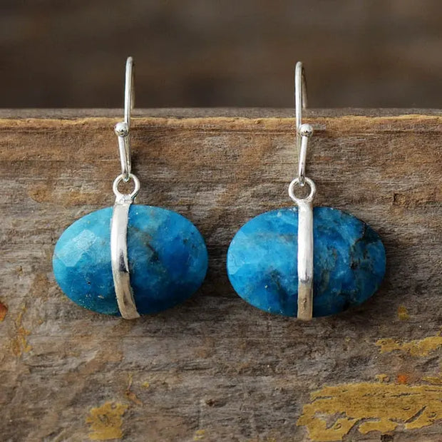 Boucles d'oreilles "Pandore" en Apatite