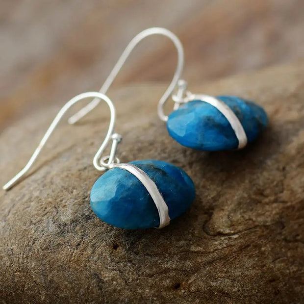 Boucles d'oreilles "Pandore" en Apatite