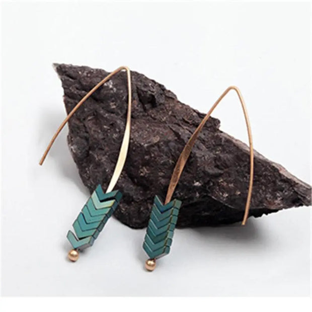 Boucles d'oreilles Zen géométriques - 4 coloris 
