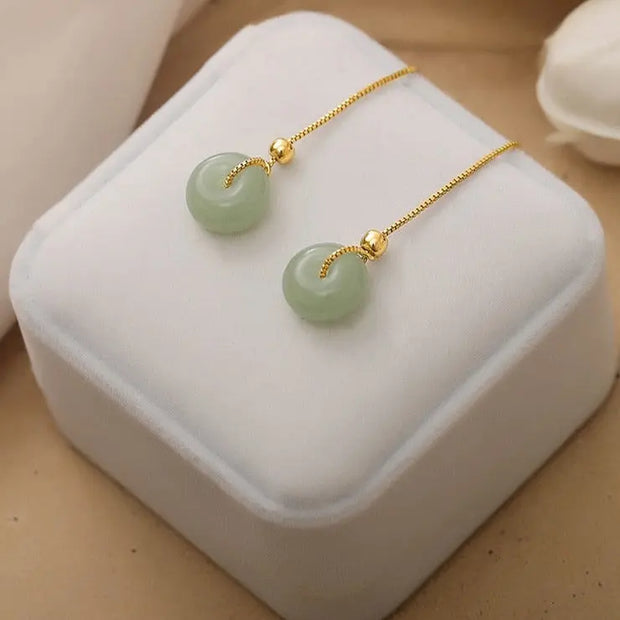 Boucles d'oreilles en Jade