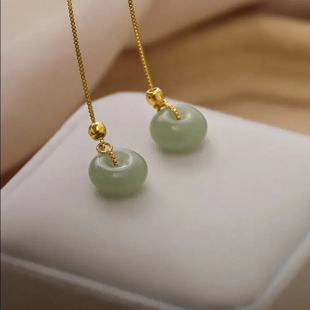 Boucles d'oreilles en Jade