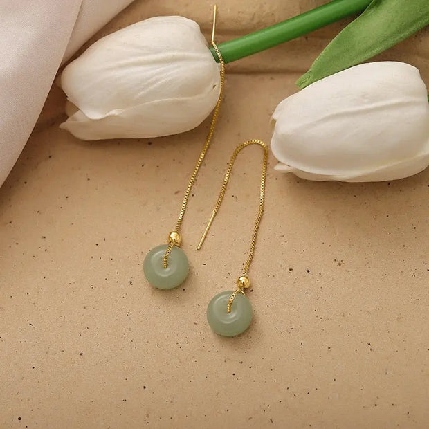Boucles d'oreilles en Jade