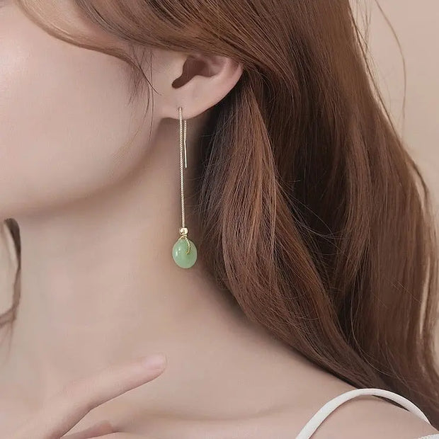 Boucles d'oreilles en Jade