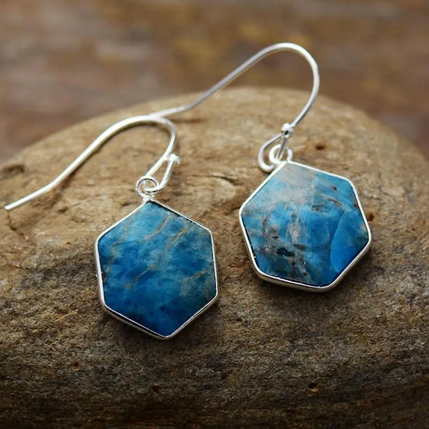 Boucles d'oreilles en Apatite 