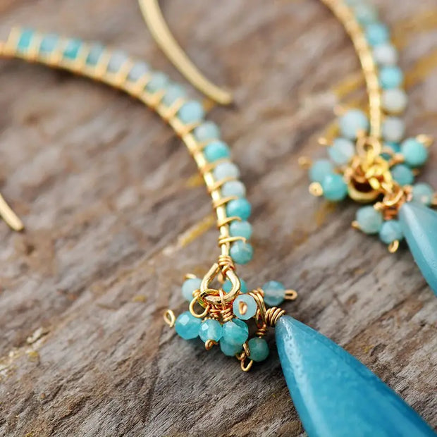 Boucles d'oreilles en pierre Amazonite