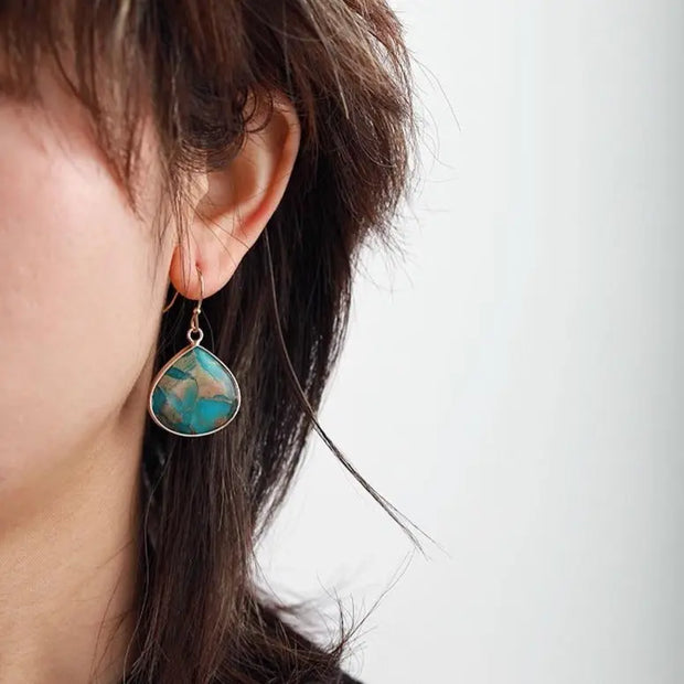 Boucles d'oreilles en pierre Turquoise