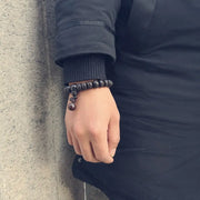 Bracelet "Mantra" tibétain en Bois naturel