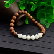 Bracelet "Paix intérieure" en Bois et Amazonite