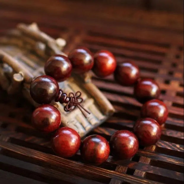 Bracelet "Positivité" en Bois de rose