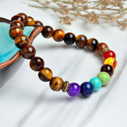 Bracelet 7 Chakras - Protection Oeil de Tigre