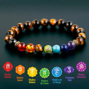Bracelet 7 Chakras - Protection Oeil de Tigre
